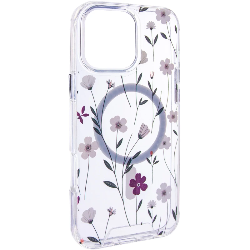 TPU+PC чехол Clear Garden with MagSafe для Apple iPhone 17 Air (6.5") – Cherry Petal. Фото 1 из 1