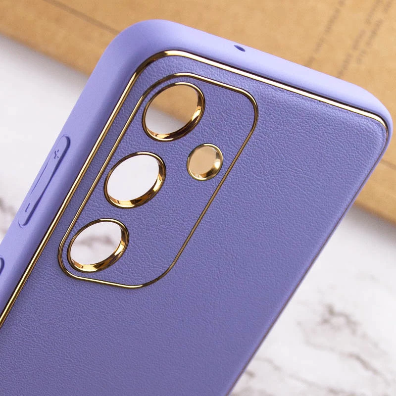 Шкіряний чохол Xshield на Samsung Galaxy S23 – Бузковий / Dasheen. Фото 9 з 10