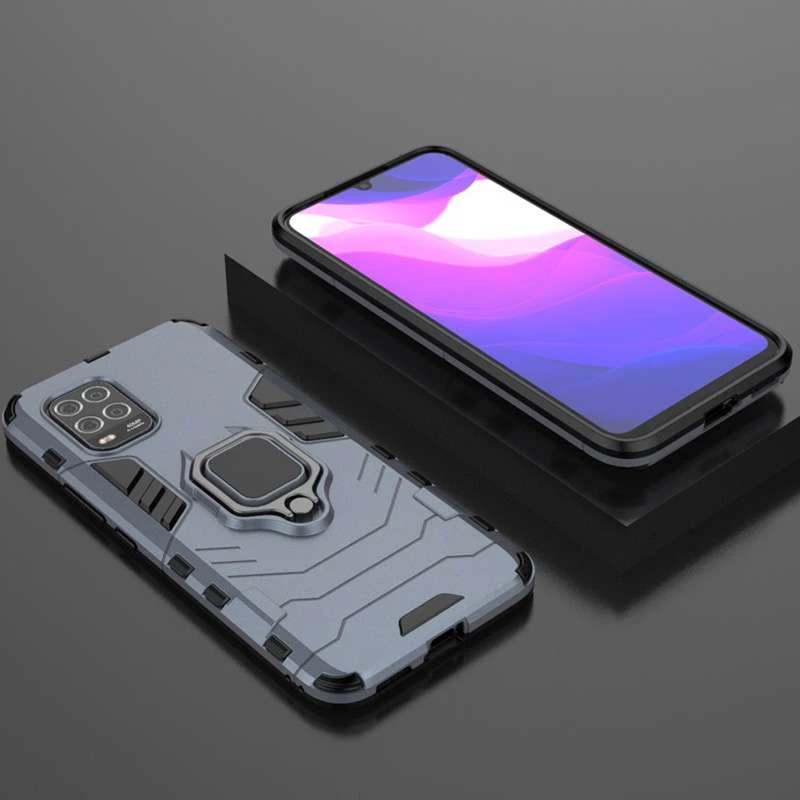 Протиударний чохол Transformer з кільцем на Xiaomi Mi 10 Lite – Сірий / Metal slate. Фото 3 з 4