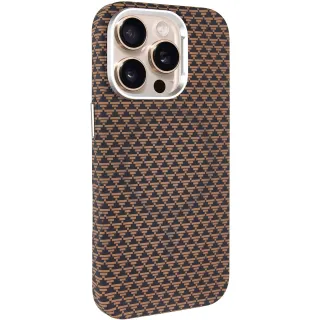 Чехол TPU+PC KVZV Triangular Pattern with Magnetic Fit для Apple iPhone 15 Pro (6.1") — Khaki