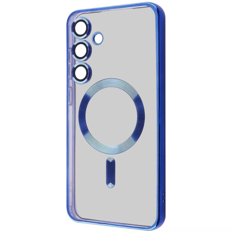 Хромовый TPU чехол с MagSafe для Samsung Galaxy S25 FE – Blue. Фото 1 из 1