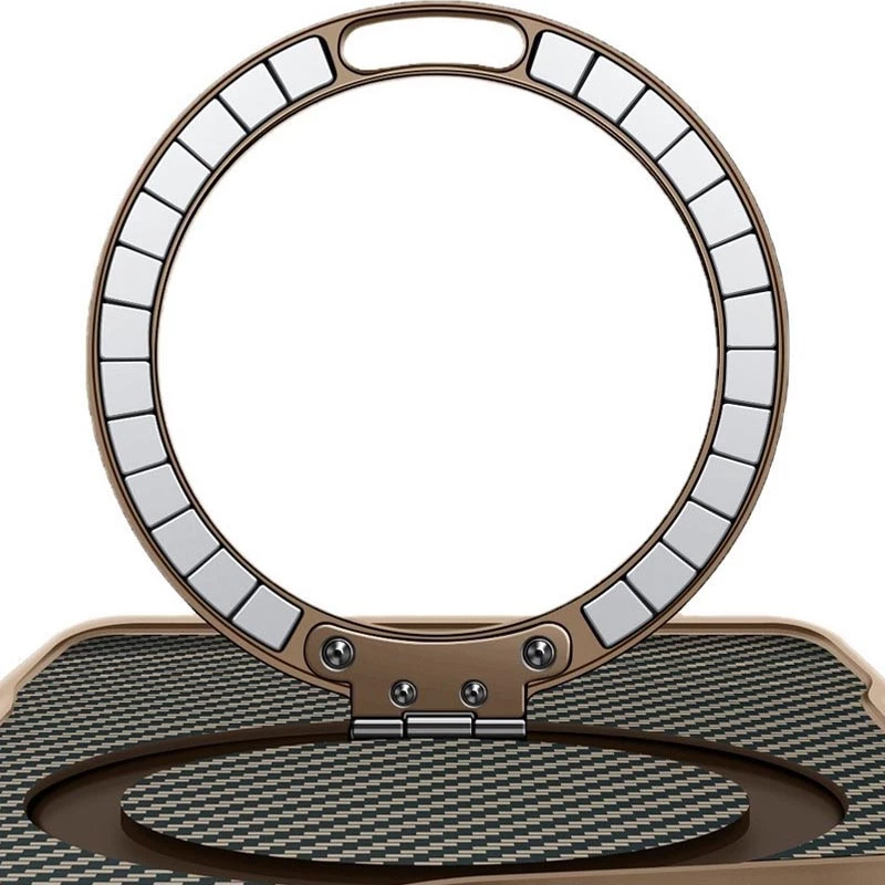 Кольоровий TPU+PC з металевими кнопками , кільцем та MagSafe для Apple iPhone 16 – Золотий. Фото 3 з 3