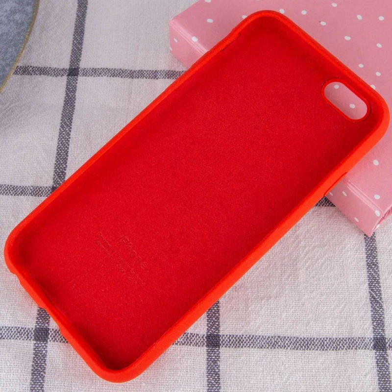 Чехол Silicone Case с закрытым низом для Apple iPhone 6/6s (4.7") – Красный / Red. Фото 3 из 3