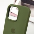 Чехол Silicone Case с закрытым низом для Apple iPhone 15 Pro Max (6.7") – Зеленый / Dark Olive. Фото 7 из 9
