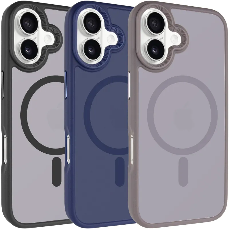 TPU+PC чехол Metal Buttons with Magnetic Fit для Apple iPhone 17 (6.3") фото 2 из 2