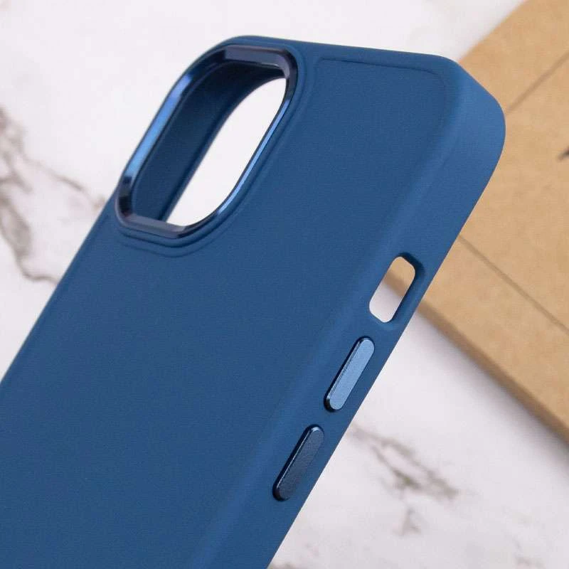 TPU чехол Bonbon с металлическими кнопками для Apple iPhone 14 (6.1") – Синий / Denim Blue. Фото 5 из 5
