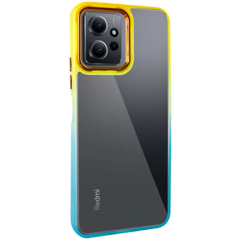 Силіконовий чохол фреш на Xiaomi Redmi 12 – Бірюзовий / Помаранчевий. Фото 2 з 9