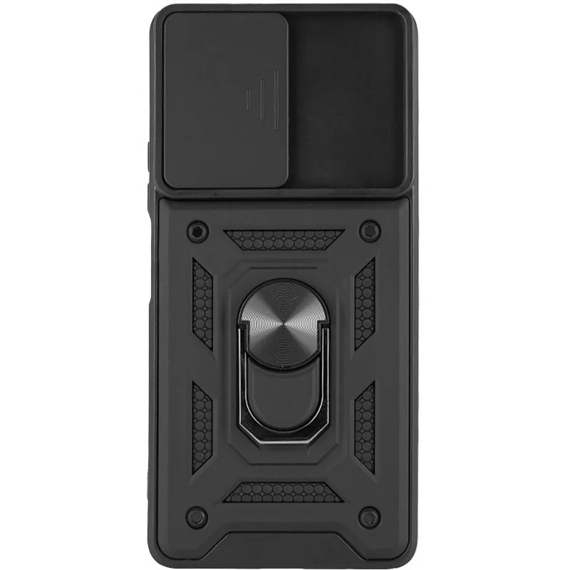 Удароміцний чохол Ummi Camshield Serge Ring (in box) для Xiaomi Redmi Note 10 Pro – Чорний / Black. Фото 2 з 4