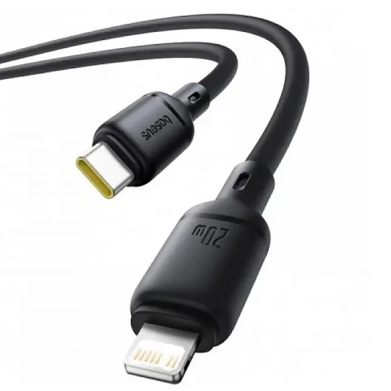 Дата кабель Baseus Foamed Silicone Type-C to Lightning 20W (1m) (E0426A) – Cosmic Black. Фото 3 з 4