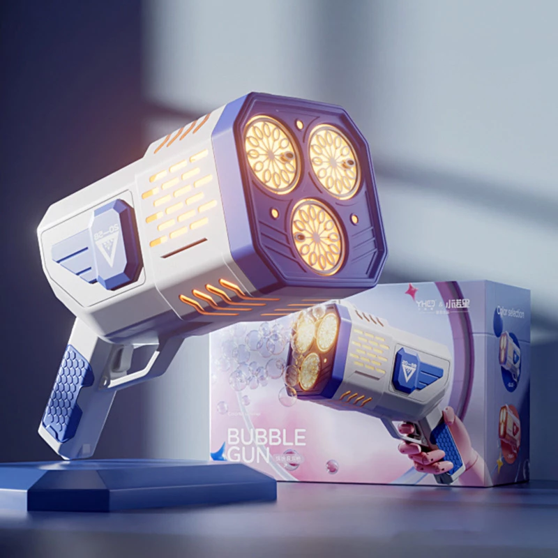 Пістолет з мильними бульбашками SHT 333-16 на 36 отворів + 2xbottle 150ml – Blue. Фото 2 з 3