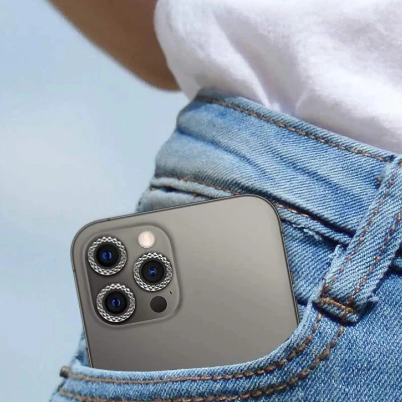 Захисне скло Metal Shine для камери на Apple iPhone 13 Pro Max (6.7") – Темно-Сірий / Graphite. Фото 8 з 8