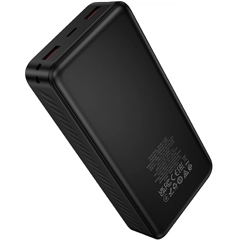 Портативний ЗП Power Bank Hoco J154A Victorious 22.5W+PD20W 20000 mAh – Black. Фото 2 з 3