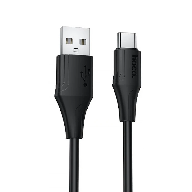 Дата кабель Hoco X124 Bien silicone USB to Type-C 3A (1m) – Black. Фото 1 з 4