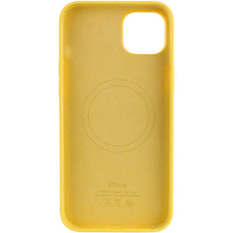 Чохол Silicone case (AAA) with Magsafe для Apple iPhone 14 Pro (6.1") – Жовтий / Sunglow. Фото 3 з 8