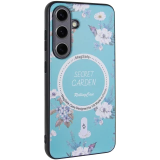 TPU+PC чохол Secret Garden with MagFit для Samsung Galaxy S24+ — Mint