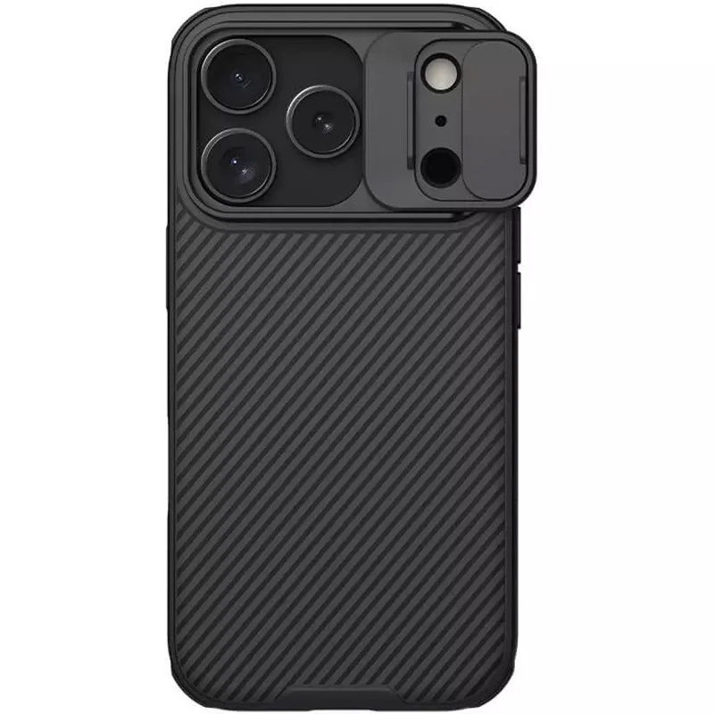 Пластиковая накладка Nillkin Pro со шторкой для камеры и магнитом для Apple iPhone 17 Pro (6.3") – Black. Фото 2 Пластиковая накладка Nillkin Pro со шторкой для камеры и магнитом для Apple iPhone 17 Pro (6.3") – Black. Фото 2 из 7
