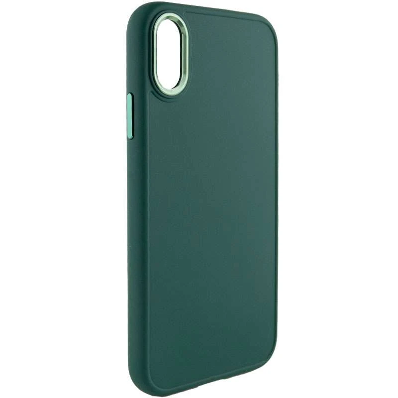 TPU чохол Bonbon з металевими кнопками на Apple iPhone XS Max (6.5") – Зелений / Pine green. Фото 2 з 5