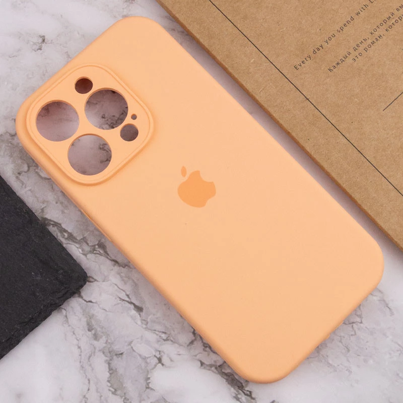 Чехол Silicone Case с защитой камеры для Apple iPhone 12 Pro Max (6.7") – Оранжевый / Cantaloupe. Фото 6 из 7