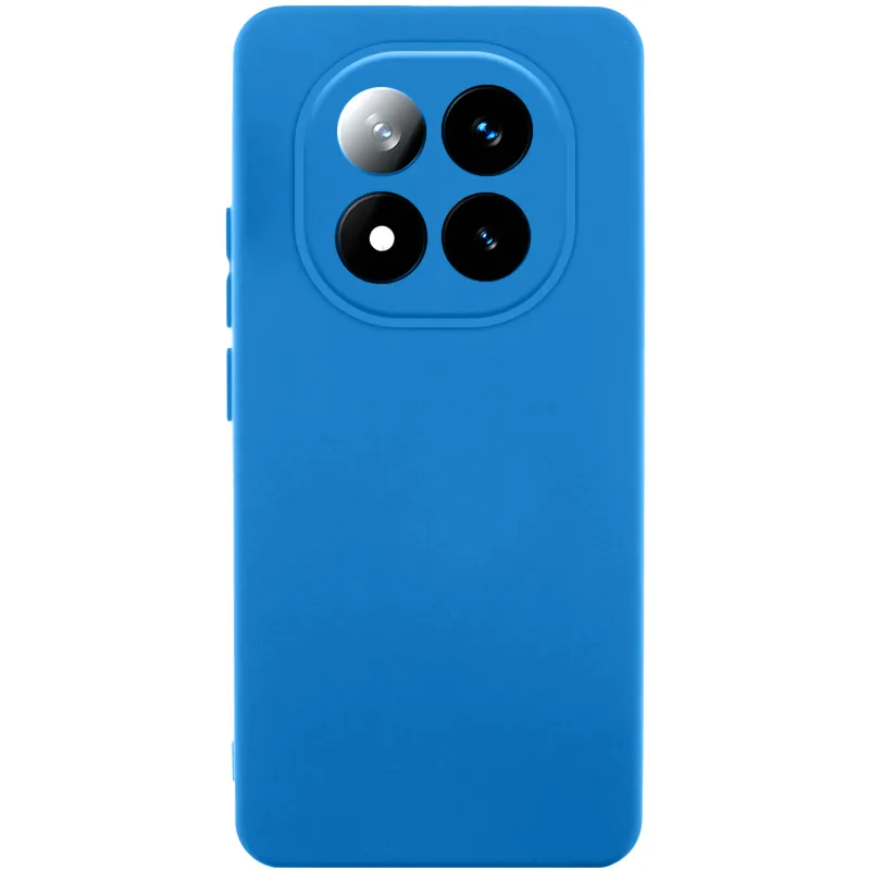 Цветной силиконовый чехол GETMAN с закрытой камерой на Xiaomi Redmi Note 14 Pro 4G – Синий / Royal blue. Фото 1 из 2