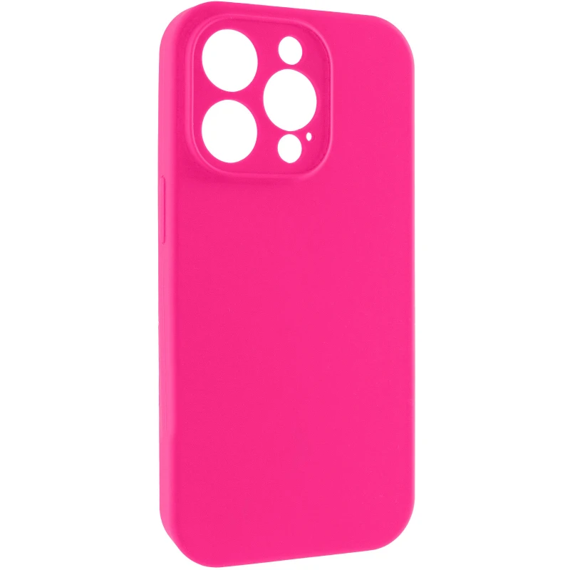 Чехол Silk Full Camera Protective (AA) NO LOGO для Apple iPhone 15 Pro (6.1") – Розовый / Barbie pink. Фото 1 из 7