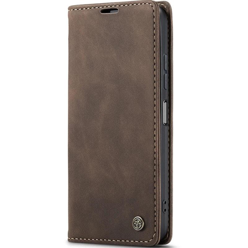 Шкіряний чохол-книжка CaseMe Velvet Nubuck для Samsung Galaxy A06 – Coffee. Фото 1 з 5