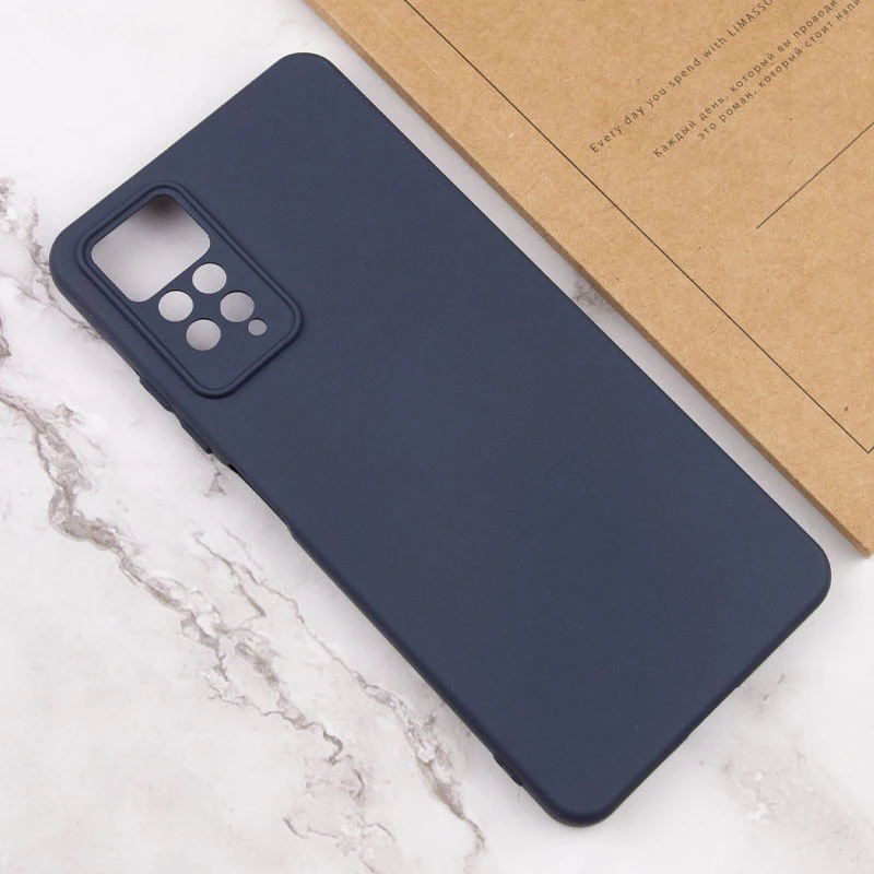Чохол Silicone Case Lakshmi Premium з закритою камерою на Xiaomi Redmi Note 11 Pro 4G/5G – Темно-синій / Midnight blue. Фото 4 з 4