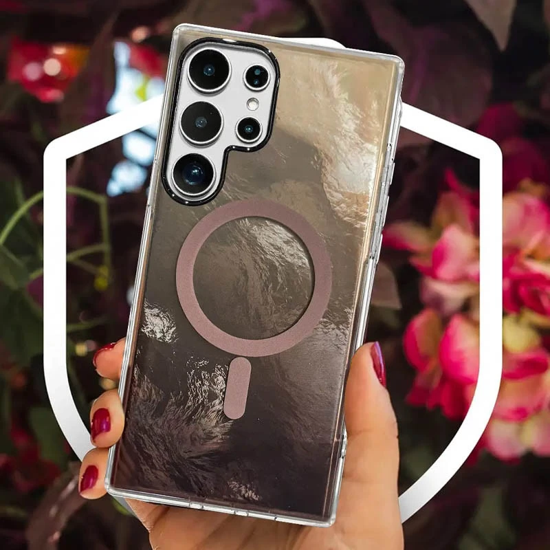 Силіконовий чохол Shiny Mountain (MagFit) для Samsung Galaxy S24 Ultra – Chocolate. Фото 4 з 6