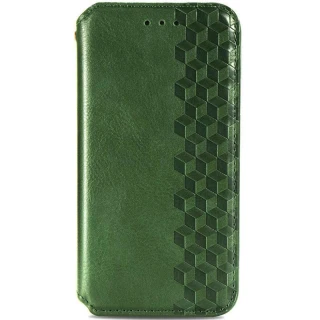 Чехол-книжка GETMAN кубик для Xiaomi Redmi 12C — Зеленый