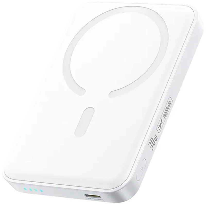 Портативное ЗУ Power Bank Baseus EnerFill FM11 30W с БЗУ 10000mAh (E00287) – Moon White. Фото 1 из 2
