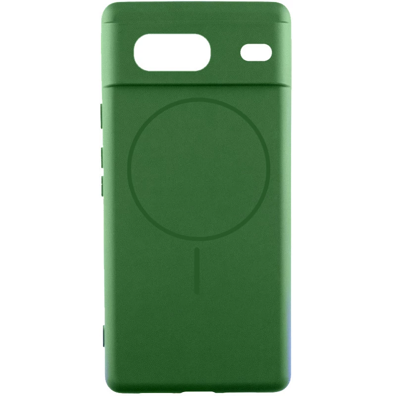 Силіконовий чохол Lakshmi MagFit з захистом камери для Google Pixel 8 – Зелений / Dark green. Фото 1 з 5