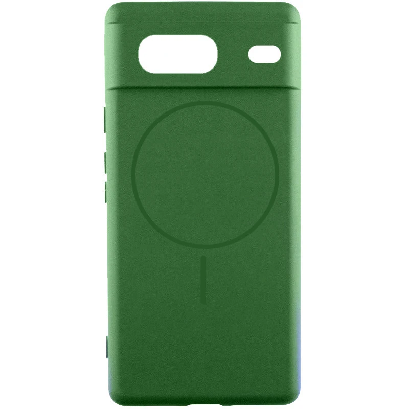 Силіконовий чохол Lakshmi MagFit з захистом камери для Google Pixel 9 – Зелений / Dark green. Фото 2 з 5