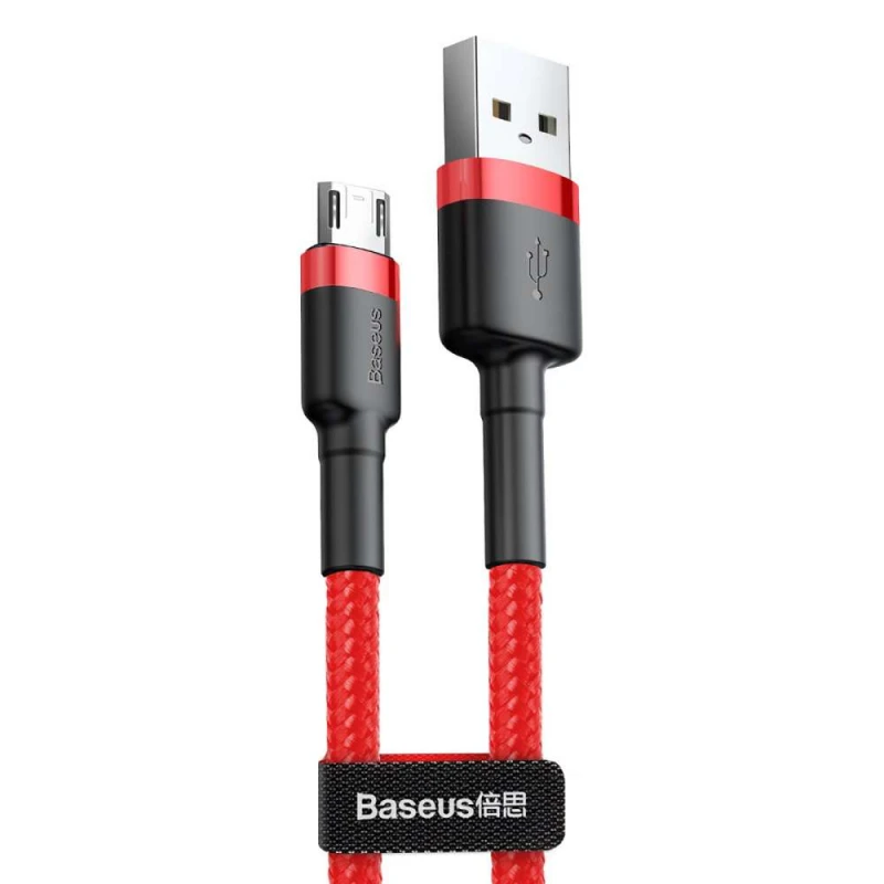 

Дата кабель Baseus Cafule MicroUSB Cable 2.4A (1m) (Красный), Червоний