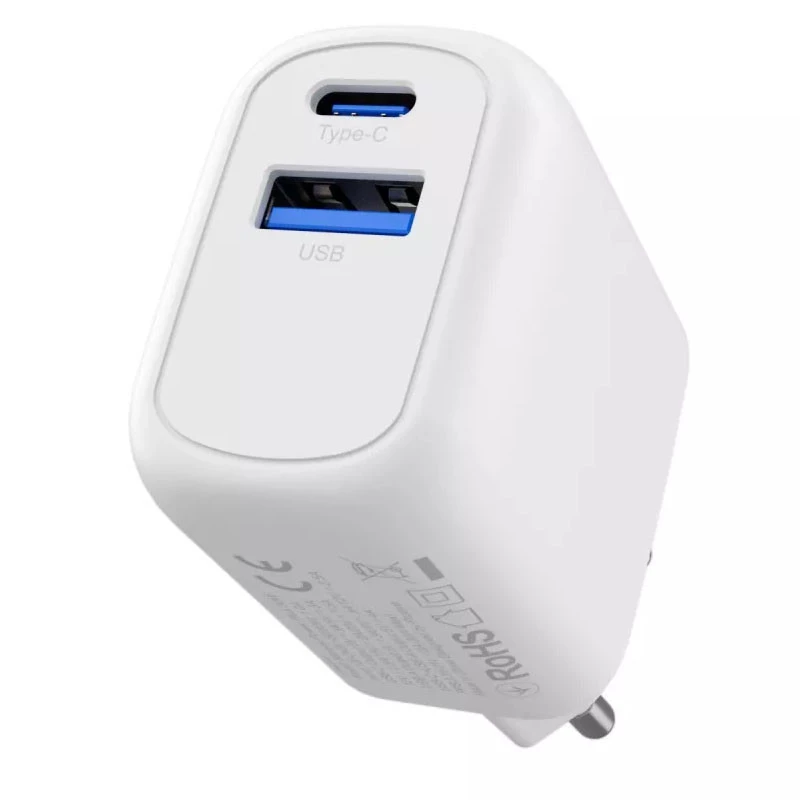 МЗП Proove Silicone Power Plus 30W (Type-C+USB) – White. Фото 3 з 5