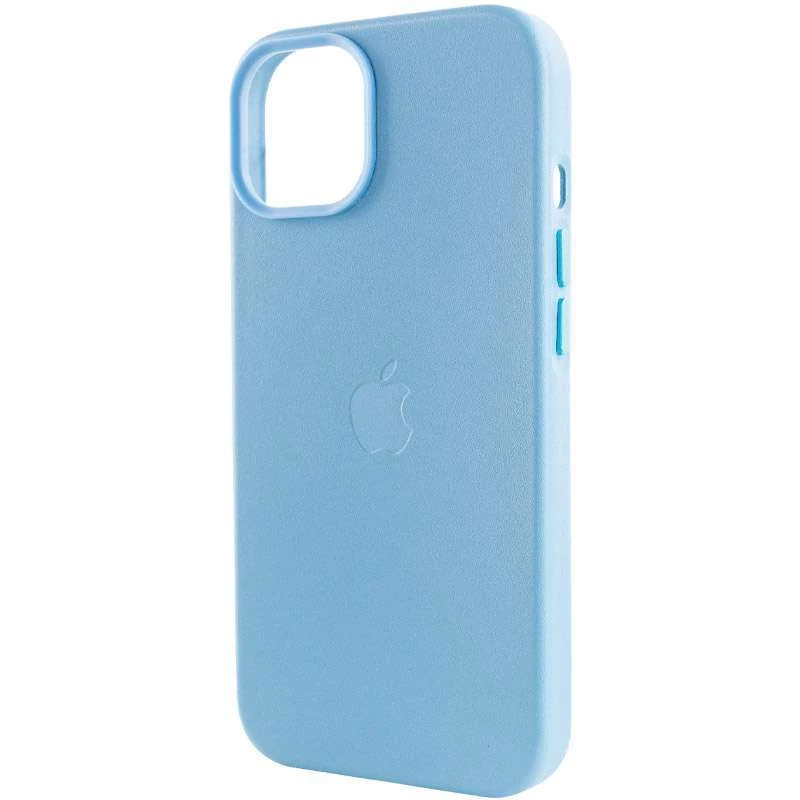 Кожаный чехол Leather Case с MagSafe для Apple iPhone 14 (6.1") – Blue. Фото 8 из 9