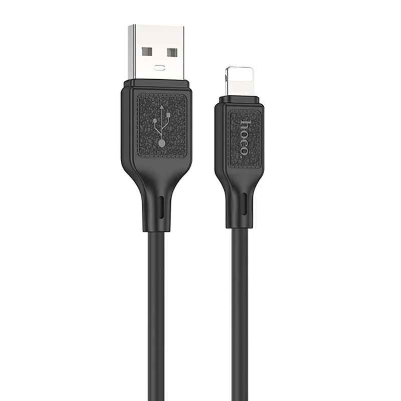 Дата кабель Hoco X90 Cool silicone USB to Lightning (1m) – Black. Фото 1 з 6