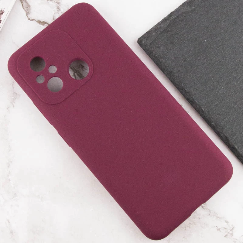 Чохол Silicone Case Lakshmi Premium з закритою камерою на Xiaomi Redmi 12C / Poco C55 – Бордовий / Plum. Фото 9 з 12