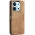 Шкіряний чохол-книжка CaseMe Velvet Nubuck для Xiaomi Poco C85 (Global) – Brown. Фото 4 з 5