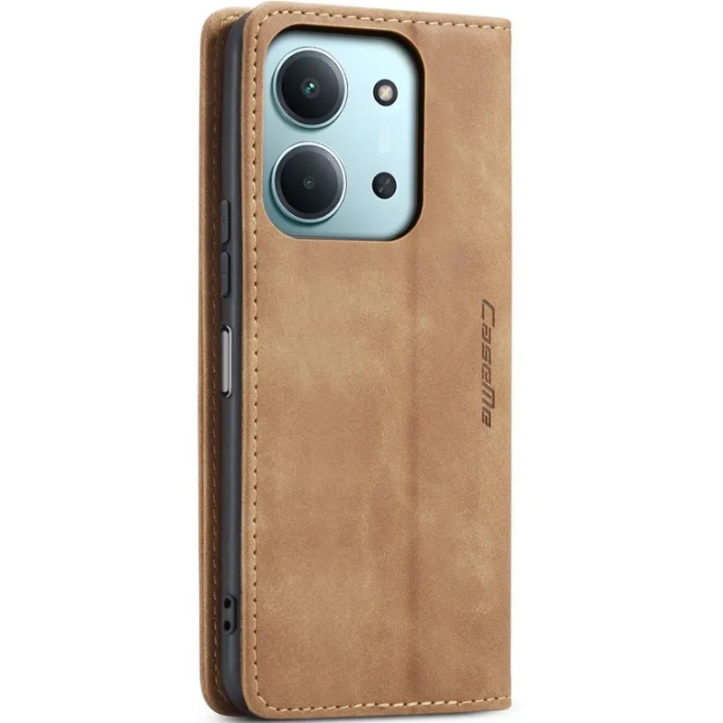 Шкіряний чохол-книжка CaseMe Velvet Nubuck для Xiaomi Redmi 15C (Global) – Brown. Фото 4 з 5