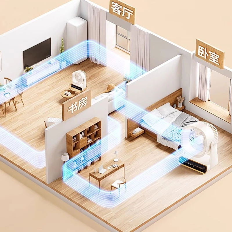 Настільний вентилятор F16 Smart 4000mAh – White. Фото 7 з 8