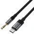 Аудіо кабель Aux Acefast J11 (Type-C to AUX 3.5mm plug) (1m) – Black. Фото 3 з 4