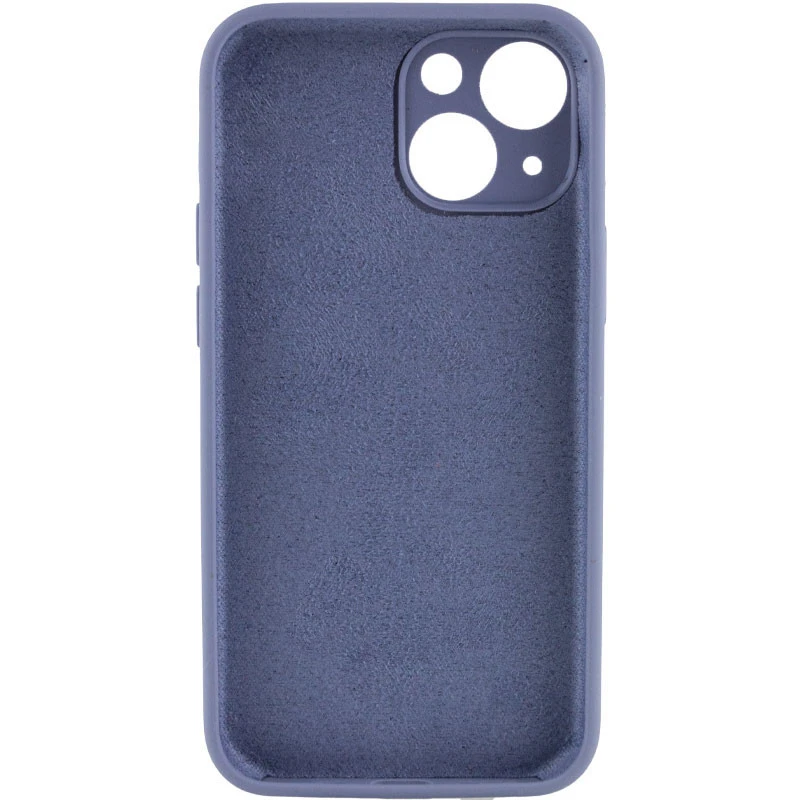 Чехол с защитой камеры Silicone Case для Apple iPhone 15 Plus (6.7") – Серый / Lavender Gray. Фото 2 из 3
