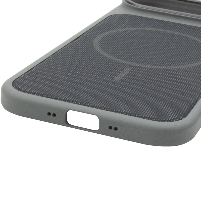 Чехол TPU TechWoven Hybrid with MagSafe для Apple iPhone 17 Air (6.5") – Grey / Black. Фото 7 из 7