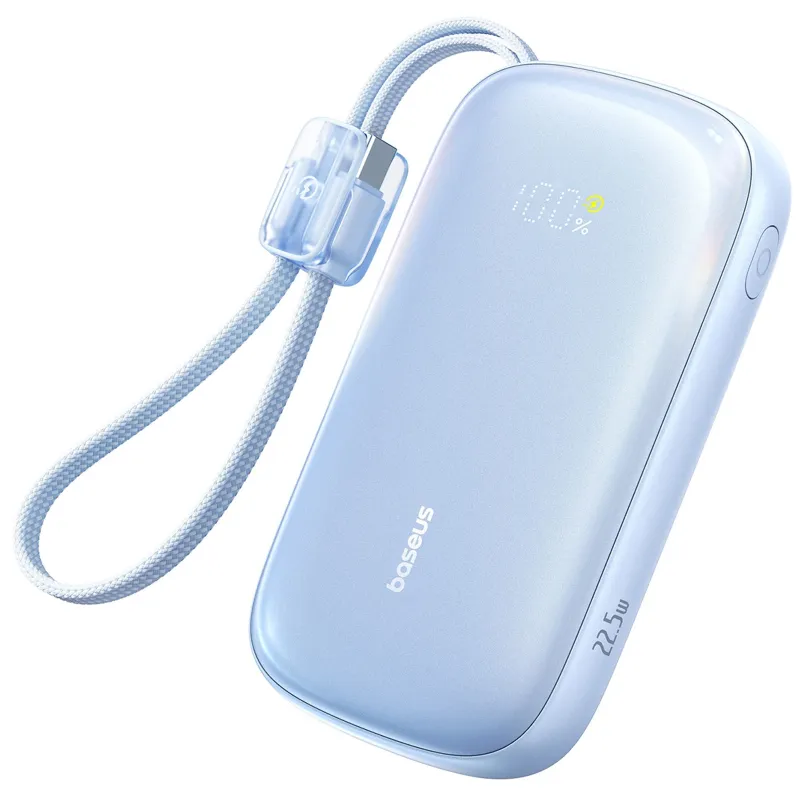 Портативний ЗП Power Bank Baseus EnerFill FC21 Qpow 3 Ultra 22.5W with cable 20000 mAh (PPFLS) – Galaxy Blue. Фото 1 з 3