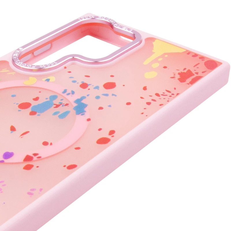 Чохол абстракція малювання з MagSafe на Samsung Galaxy S25 Ultra – Baby Pink. Фото 6 з 7