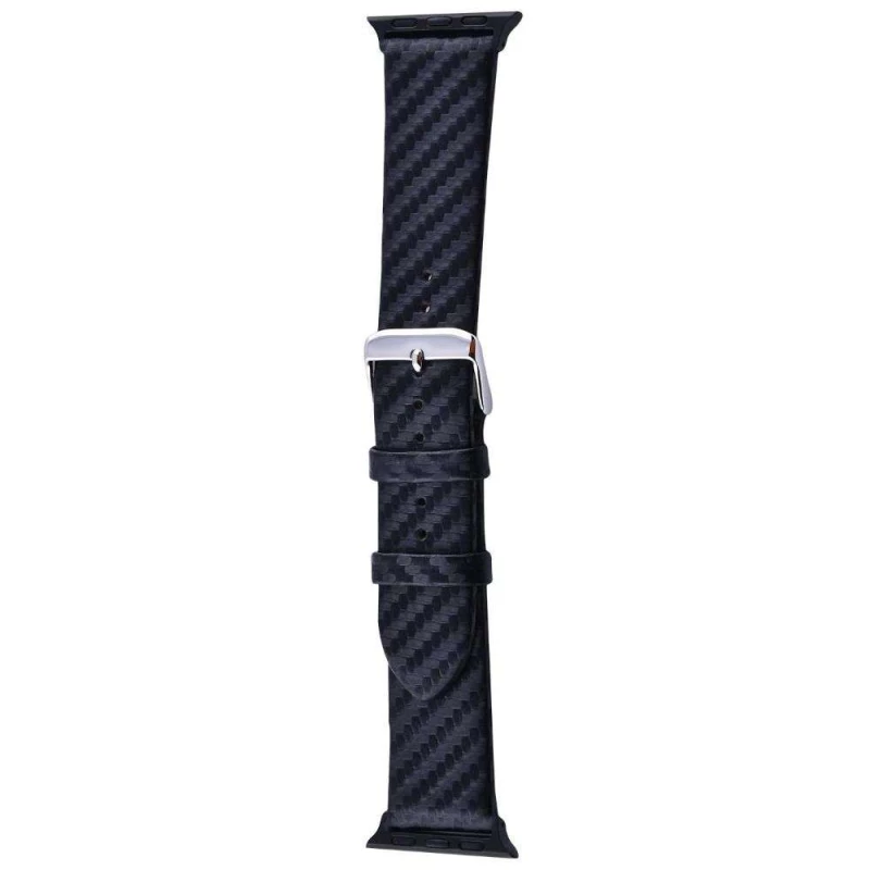 Ремінець Leather + Carbon Imitation для Apple Watch 38 mm/40 mm фото 1 з 1