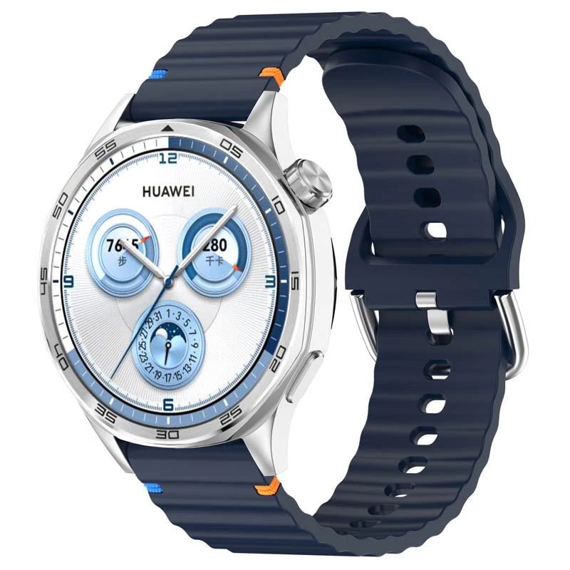 Силіконовий ремінець Wavy для Smart Watch 22mm – Midnight Blue. Фото 1 з 2