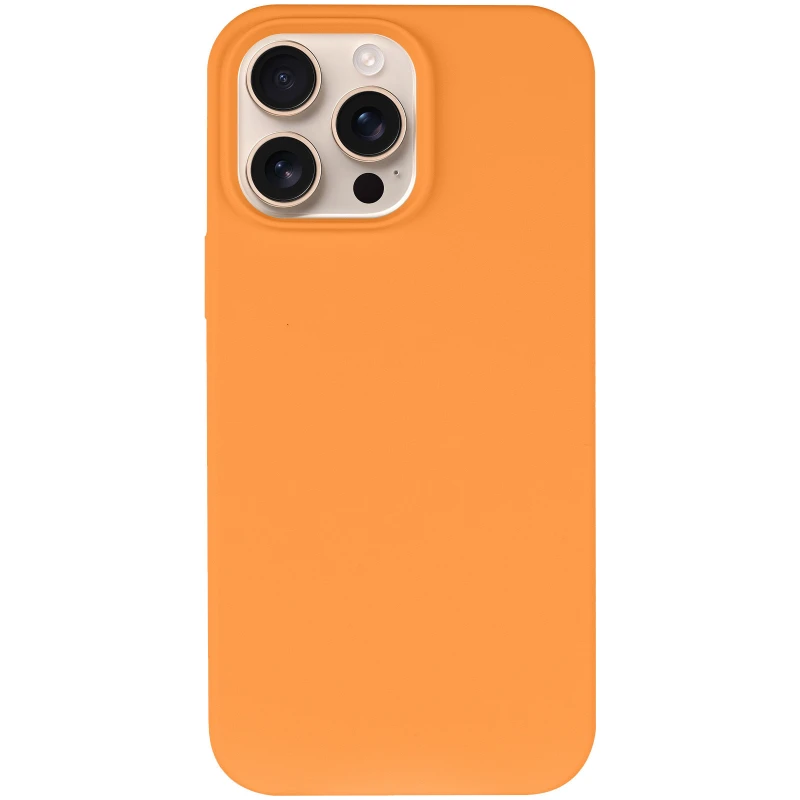 Чохол з закритим низом Silicone Case на Apple iPhone 16 Pro Max – Помаранчевий / Orange. Фото 2 з 4