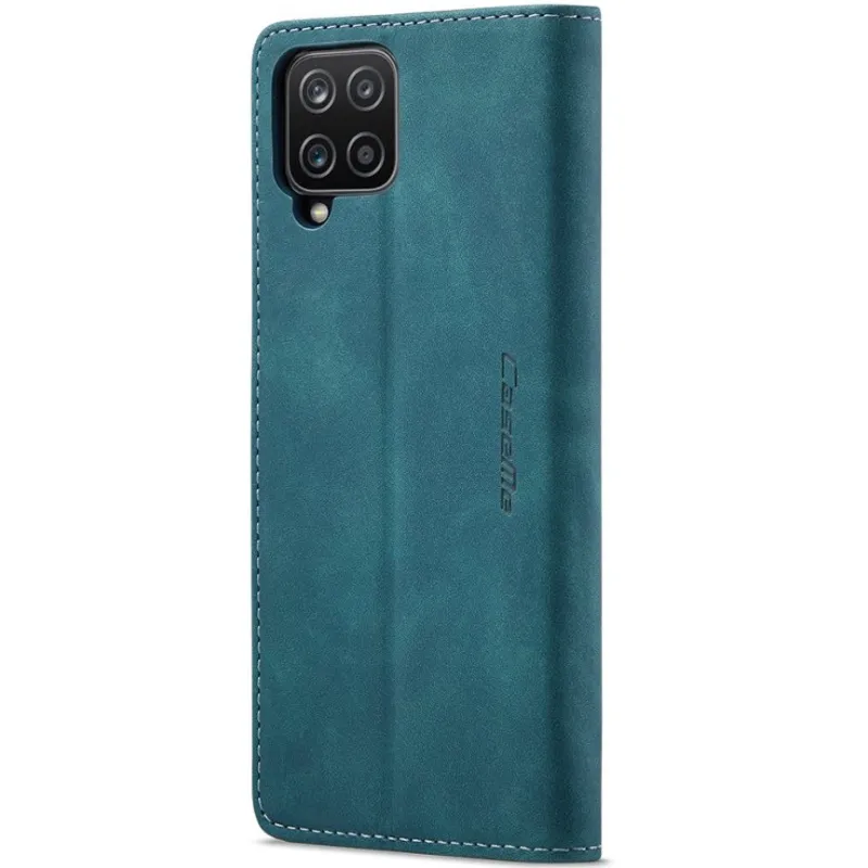 Шкіряний чохол-книжка CaseMe Velvet Nubuck для Samsung Galaxy A12 – Green. Фото 3 з 6