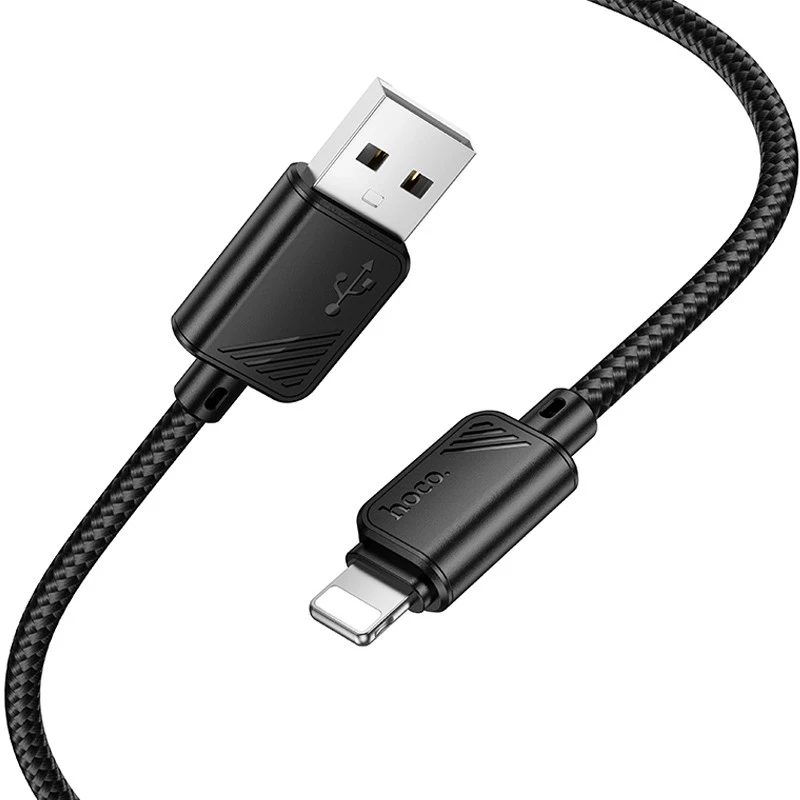 Дата кабель Hoco X113 Beneficio USB to Lightning (1m) – Black. Фото 3 з 4