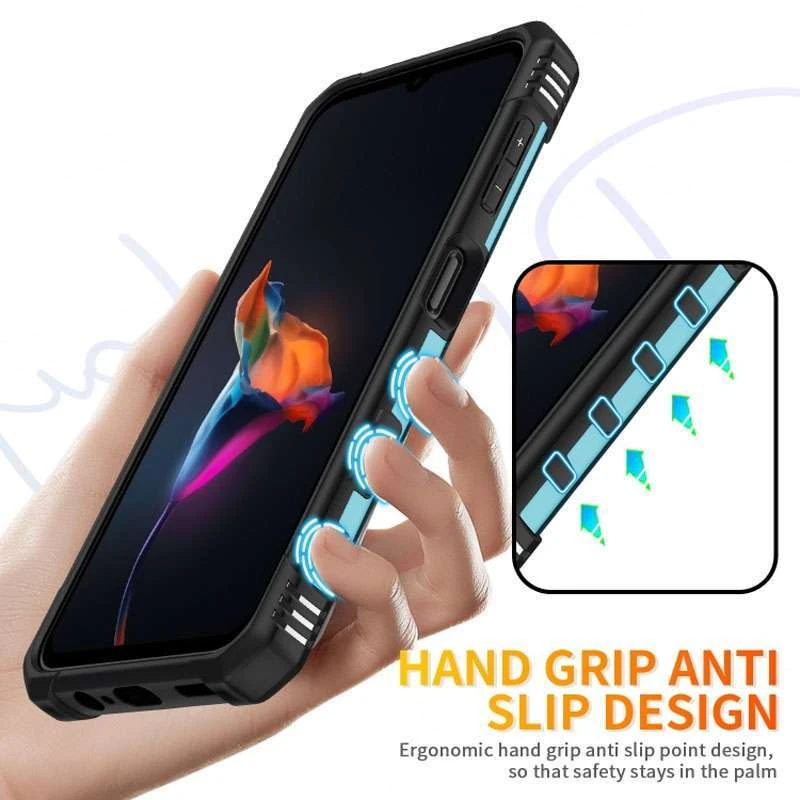 Ударостійкий чохол Pathfinder з кільцем на Samsung Galaxy A54 5G – Блакитний / Light Blue. Фото 2 з 5